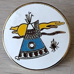 Vintage Native American Teepee Pin
